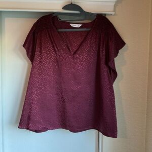 Nine West Deep Burgundy Blouse